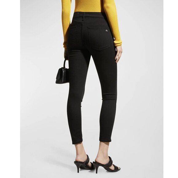 Rag & Bone Cate ankle skinny coated black jeans denim size 28 - Picture 4 of 10